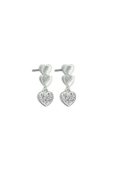 Tiger Tree Triple Heart Crystal Earring-best-sellers-Preen