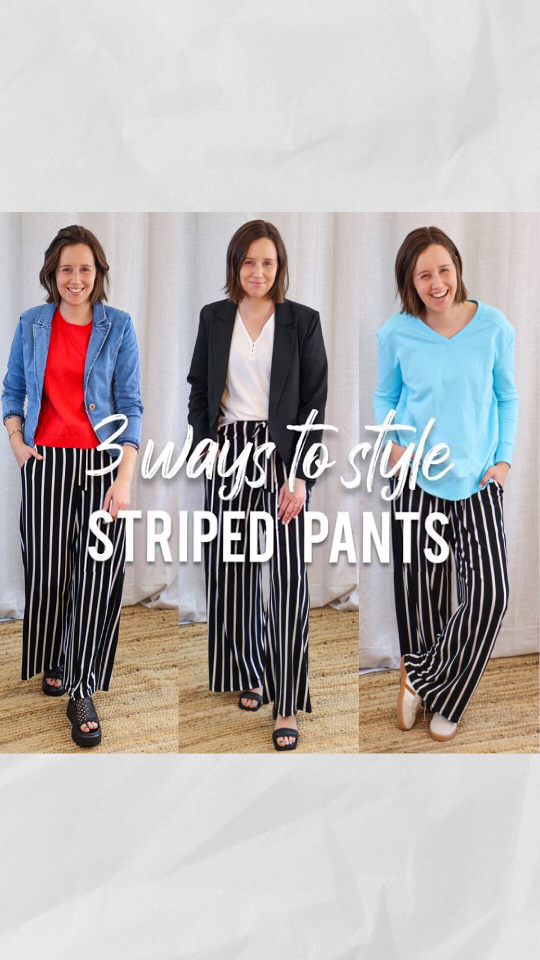 Joseph Ribkoff Stripe Wide Leg Pants