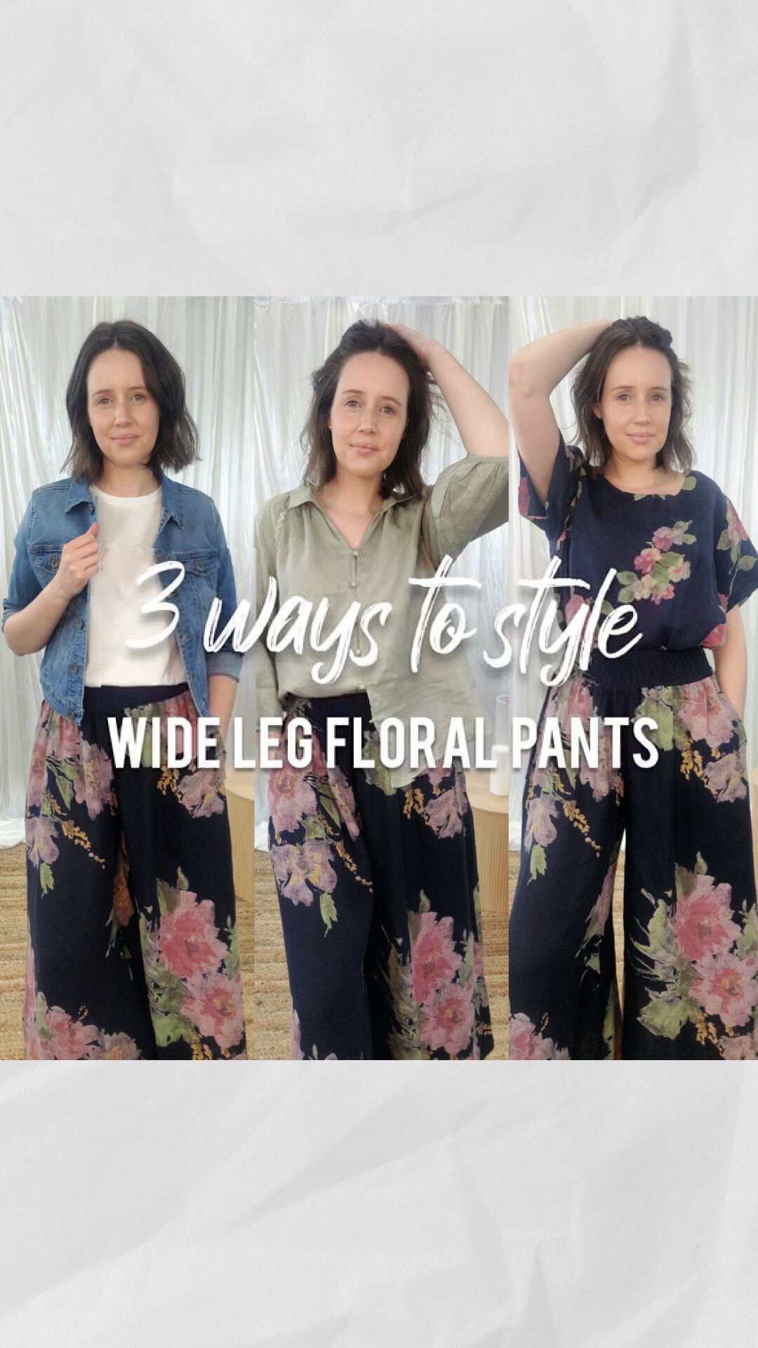 Wide Leg Floral Pants