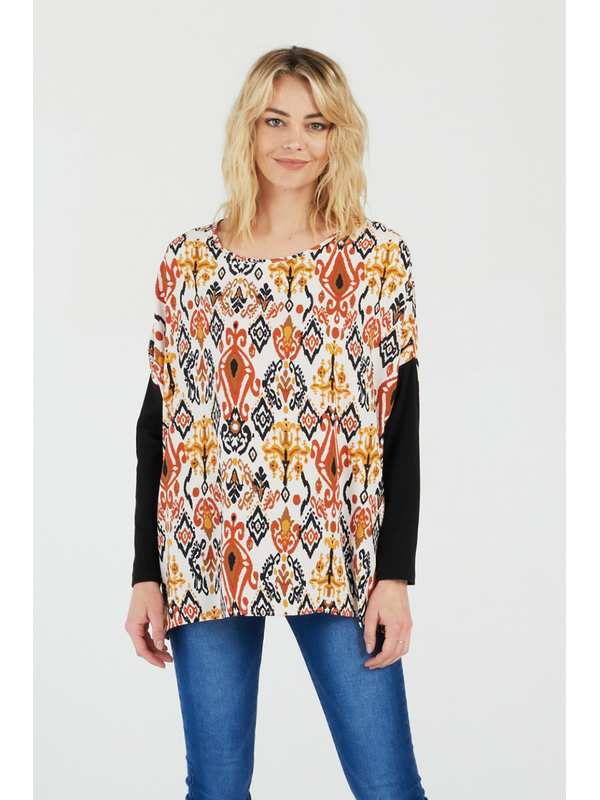 Zafina Print Sunset Top