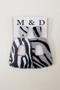 M & D Patterned Jelly Earrings