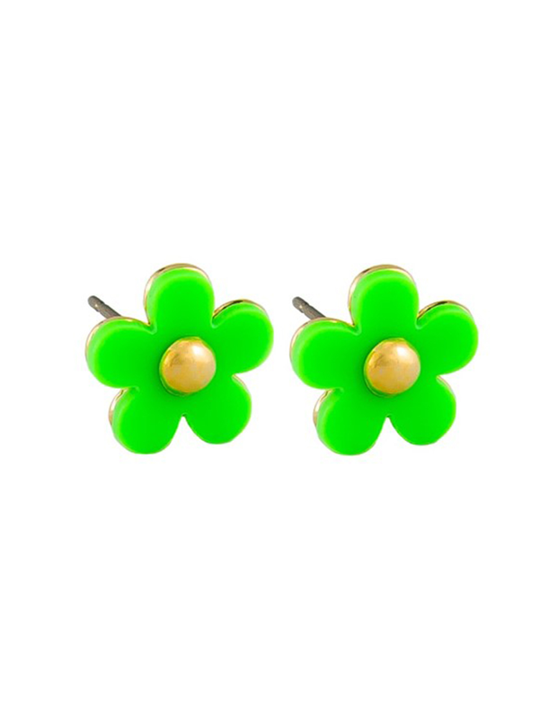 Tiger Tree Flower Button Studs