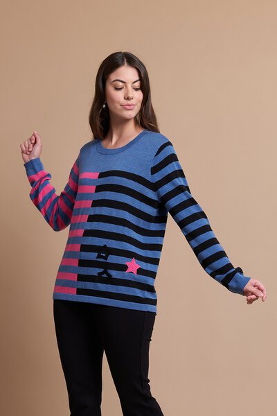 Foil Stars & Stripes Sweater-new-Preen