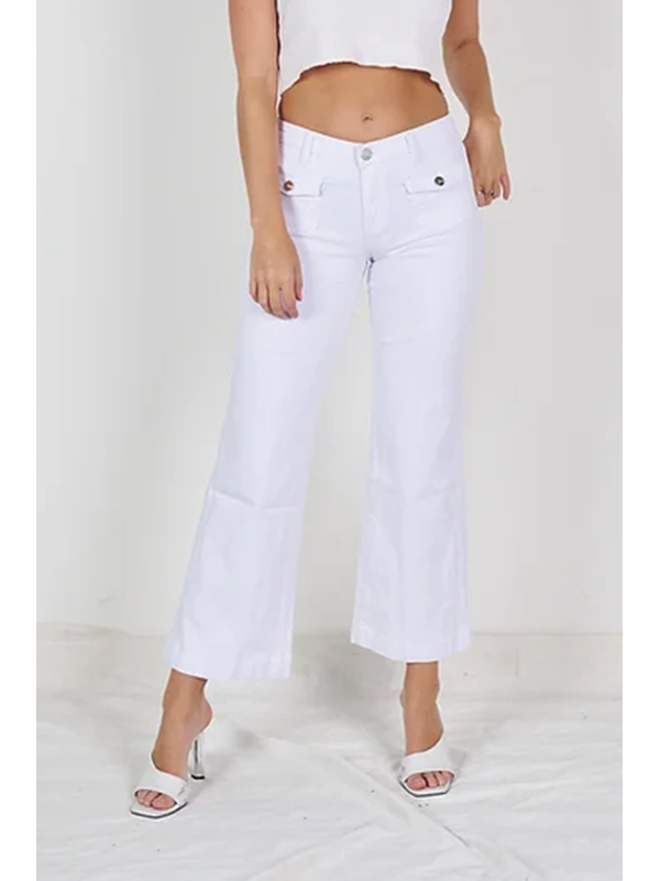 Wakee Front Pocket Wide Leg Jean