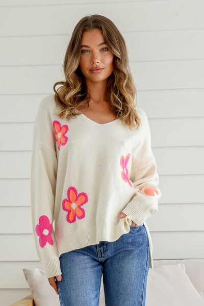 Miss Manlow Colour Pop Daisy Knit -best-sellers-Preen