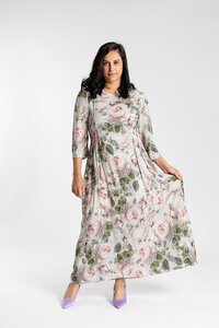 Jellicoe Pleated Venice Rose Dress