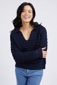 Elm Linden Open Collar Knit