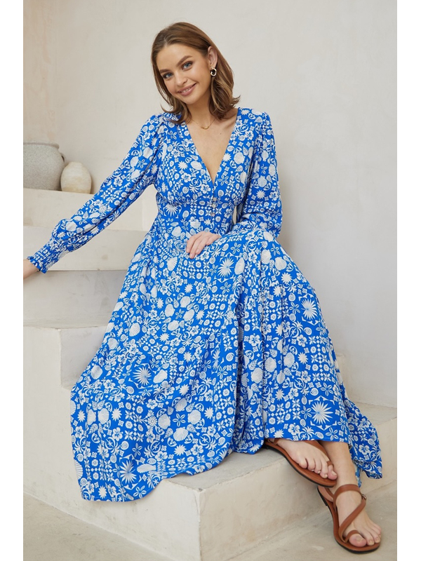 Iris Maxi Print Dress 