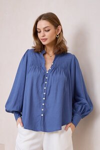 Iris Maxi Pintuck Shirt