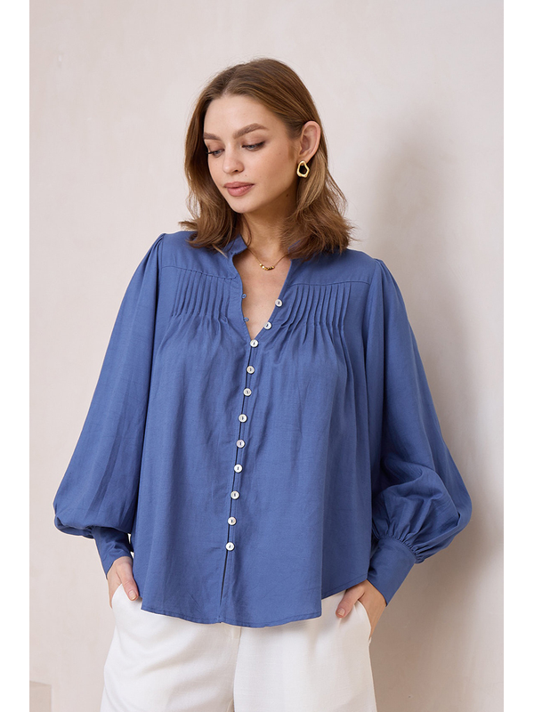 Iris Maxi Pintuck Shirt