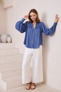 Iris Maxi Pintuck Shirt