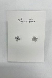 Tiger Tree White Flower Studs