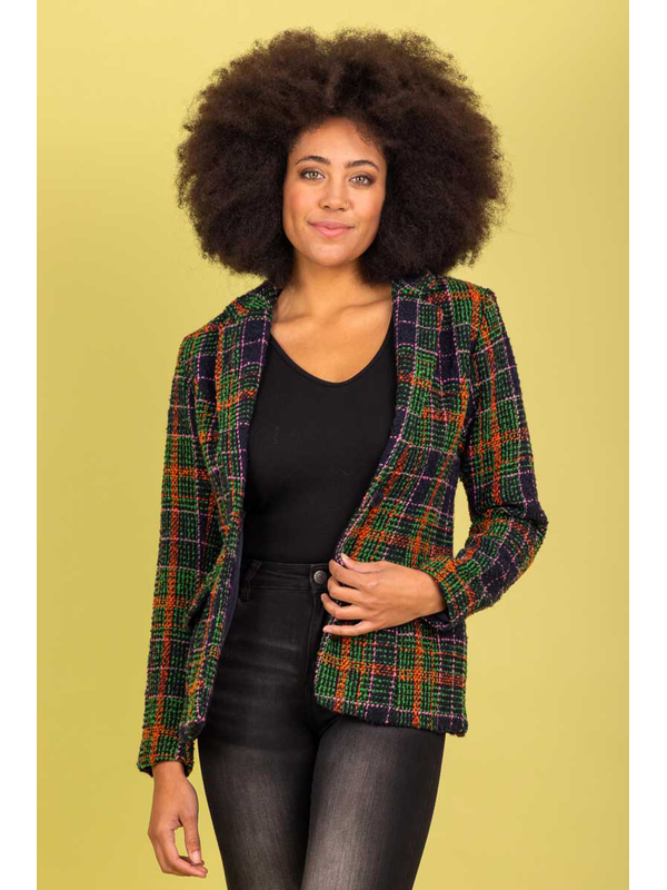 Charlo Simone Check Blazer