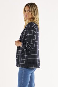 Betty Basics Check Jersey Blazer