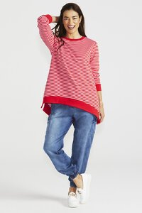 Betty Basics Courtney Cherry Stripe Jumper