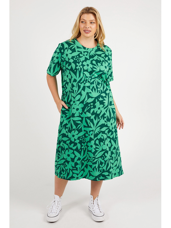 Elm Stencil Floral Tee Dress