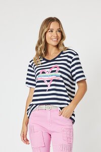 Threadz Heart Stripe Tee