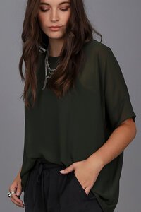 Storm Relaxed Sheer Short Sleeve Top