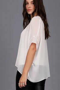 Storm Relaxed Sheer Short Sleeve Top