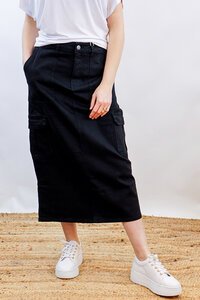 Wakee Cargo Denim Skirt