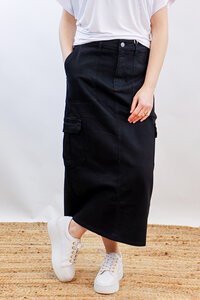 Wakee Cargo Denim Skirt