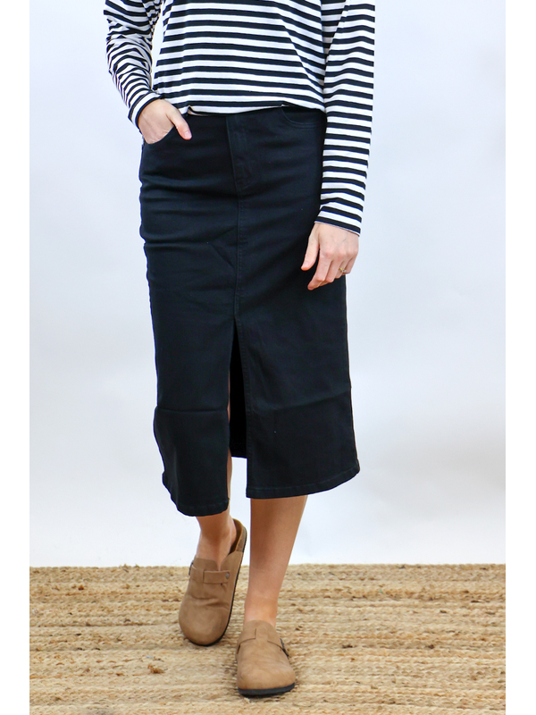 Wakee Denim Midi Skirt