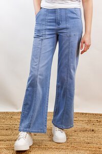 Wakee Wide Leg Seam Jeans