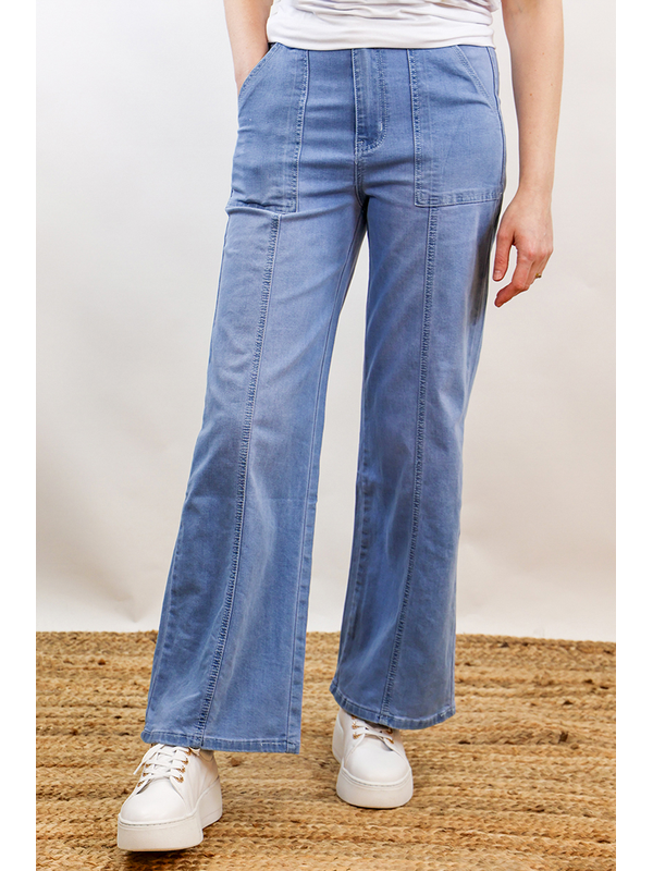 Wakee Wide Leg Seam Jeans