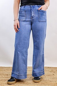 Wakee Wide Leg Pocket Jeans