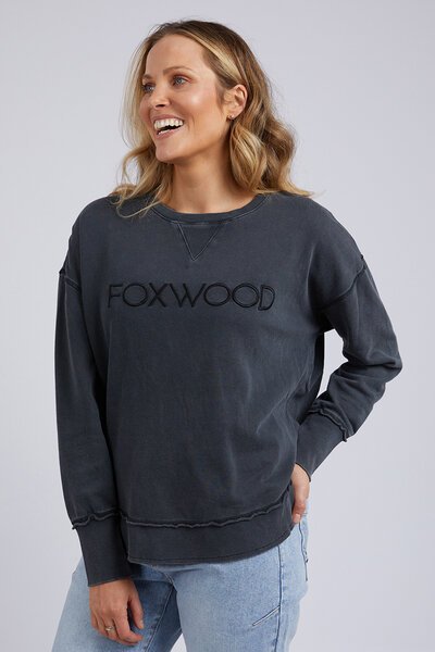 Foxwood Washed Simplified Crew-new-Preen
