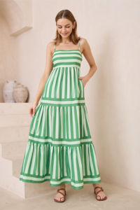 Wits The Label Positano Stripes Maxi Dress