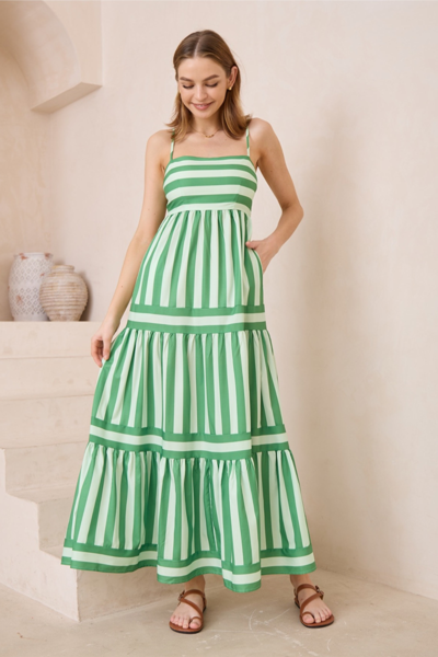 Wits The Label Positano Stripes Maxi Dress-new-Preen