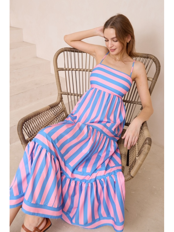 Wits The Label Positano Stripes Maxi Dress