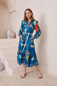 Iris Maxi Santorini Sunrise Dress