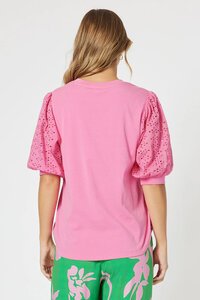 Threadz Kyla Lace Sleeve T-Shirt