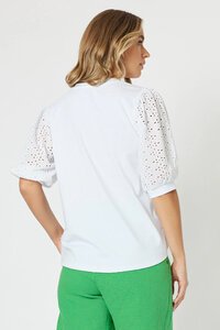 Threadz Kyla Lace Sleeve T-Shirt