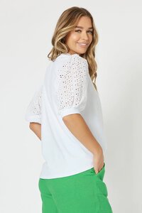 Threadz Kyla Lace Sleeve T-Shirt