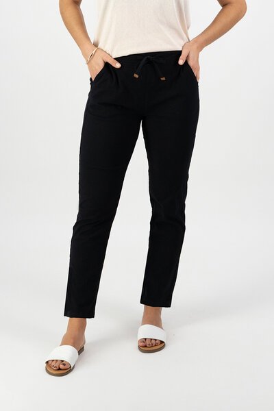 Vassalli Slim Ankle Grazer Elastic Waist Pant-new-Preen