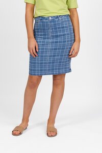 Vassalli Denim Skirt - Check