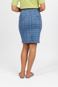 Vassalli Denim Skirt - Check