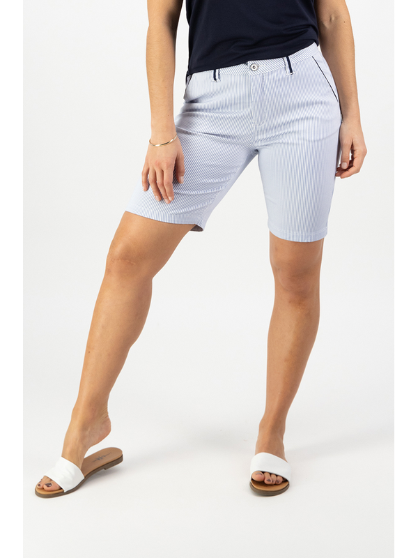 Vassalli Slim Leg Stripe Short