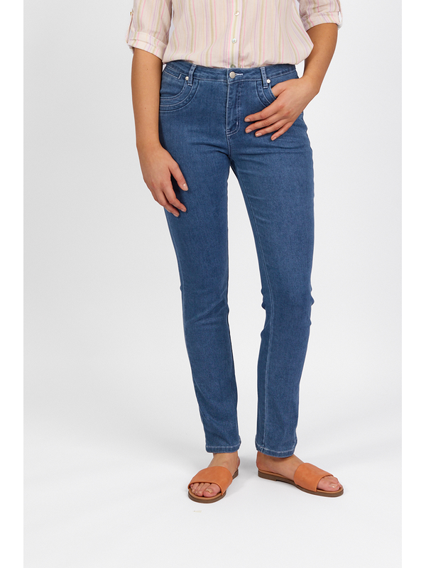 Vassalli Slim Leg Jean - Blue Hue