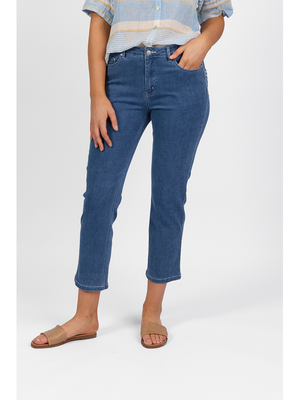 Vassalli Slim Ankle Grazer Jean - Blue Hue