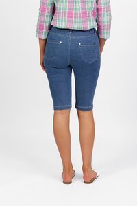 Vassalli Slim Leg Denim Short - Blue Hue