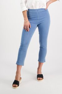 Vassalli Skinny 7-8 Denim Pull On Pant - Mid Wash