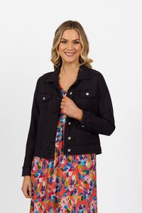 Vassalli Frayed Seams Linen Viscose Jacket