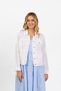 Vassalli Frayed Seams Linen Viscose Jacket