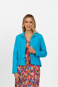 Vassalli Denim Jacket With Cotton Frill