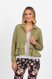 Vassalli Denim Jacket With Cotton Frill