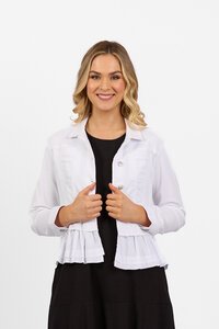 Vassalli Denim Jacket With Cotton Frill